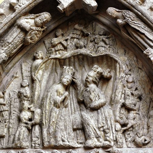 Duomo Udine, portale dell'Incoronazione, lunetta