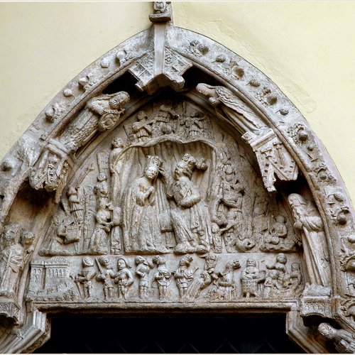 Duomo Udine, portale dell'Incoronazione, lunetta