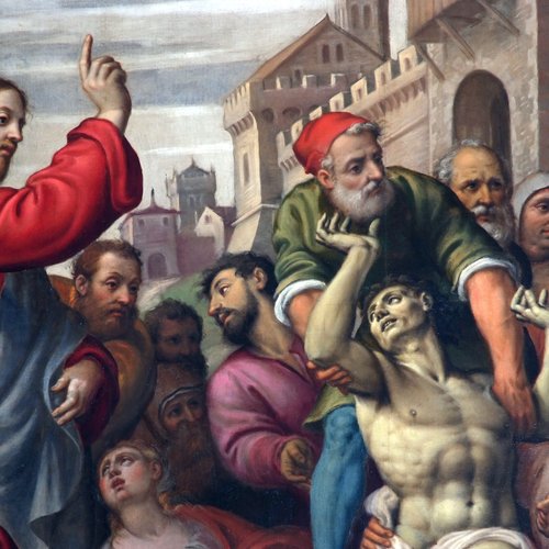 Pomponio Amalteo, Resurrezione di Lazzaro, cappella SS. Trinità, XVI sec.