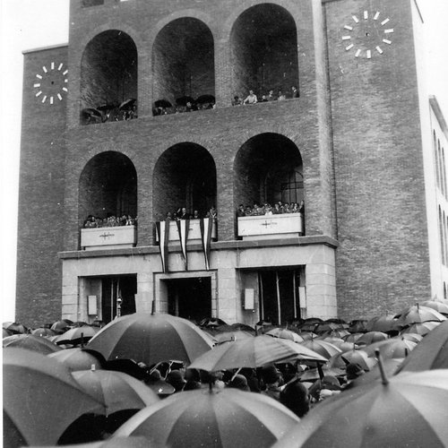 La cerimonia d'inaugurazione, l'11 settembre 1955, Archivio privato Udine