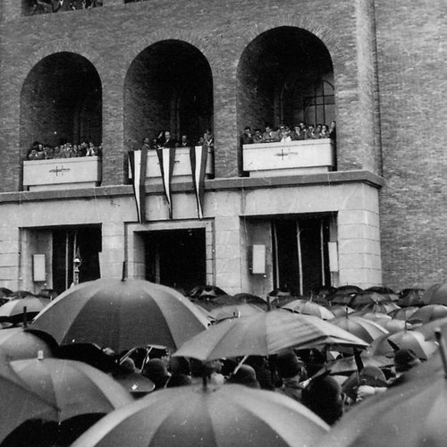 La cerimonia d'inaugurazione, l'11 settembre 1955, Archivio privato Udine