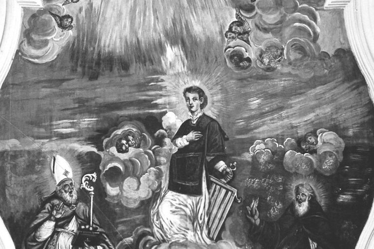 San Lorenzo in gloria tra i santi Nicolò e Antonio Abate, opera distrutta dal terremoto del 1976, pieve di San Lorenzo in Monte di Buja