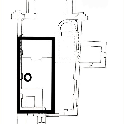 Scavi archeologici della pieve, ricostruzione grafica, pieve di San Lorenzo in Monte di Buja