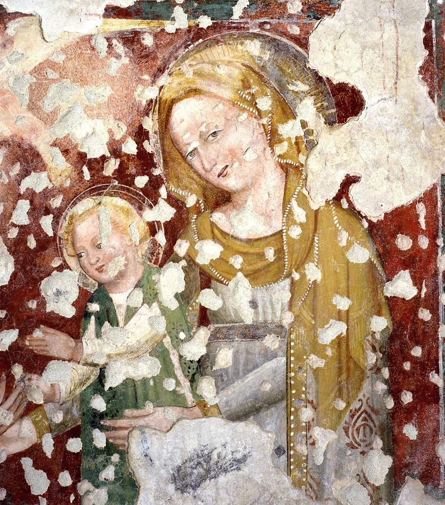 Sposalizio mistico di Santa Caterina (particolare), coro iemale, secc. XIV - XV